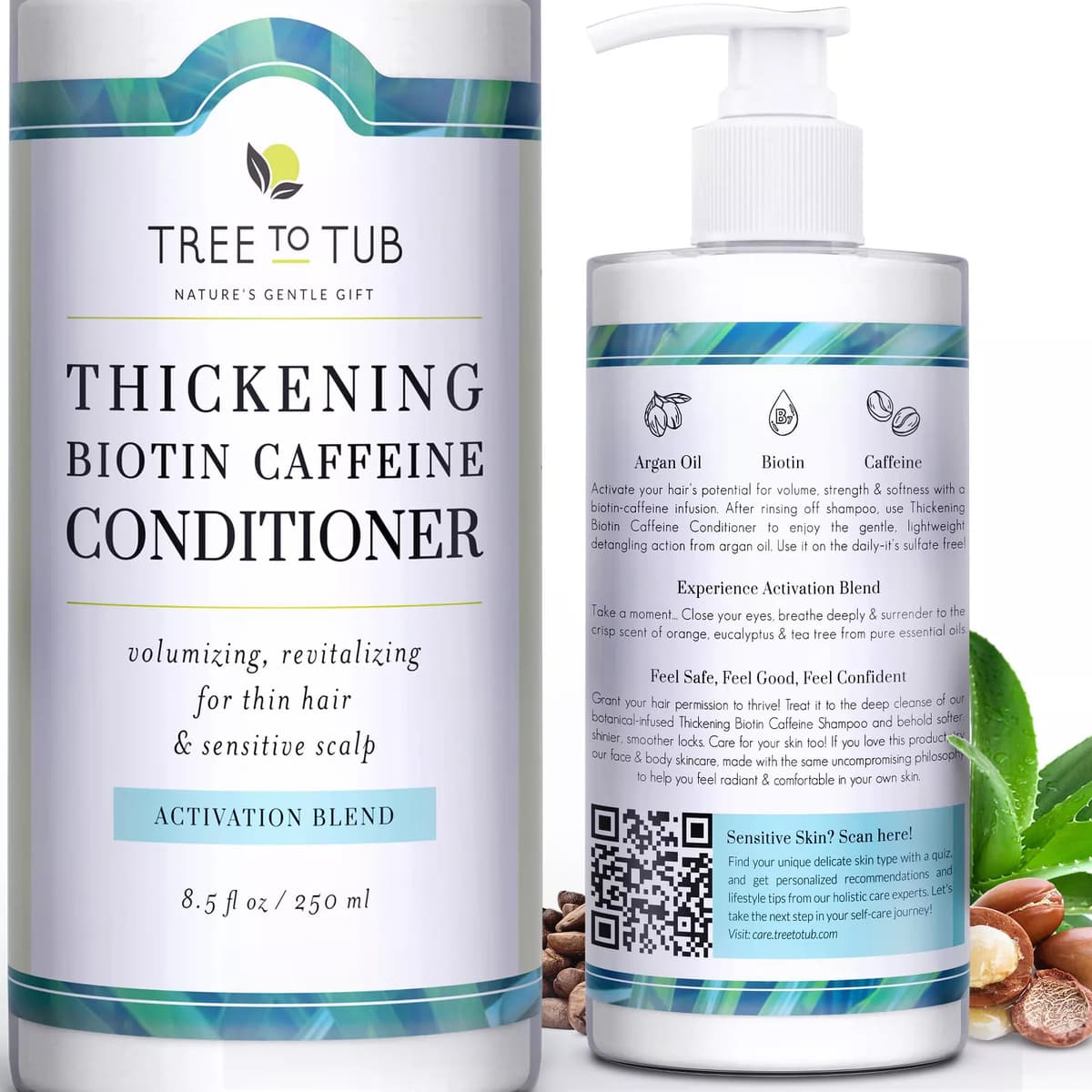 Biotin Conditioner - Caffeine for Fuller Hair, Thickening Conditioner for Women & Men for Dry Damaged Hair, Sulfate Free Conditioner
