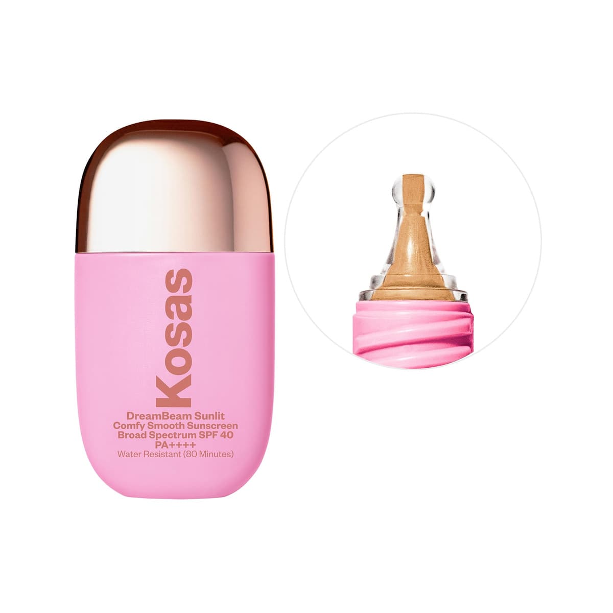 DreamBeam Silicone-Free Mineral Sunscreen SPF 40 with Ceramides and Peptides, DreamBeam Sunlit