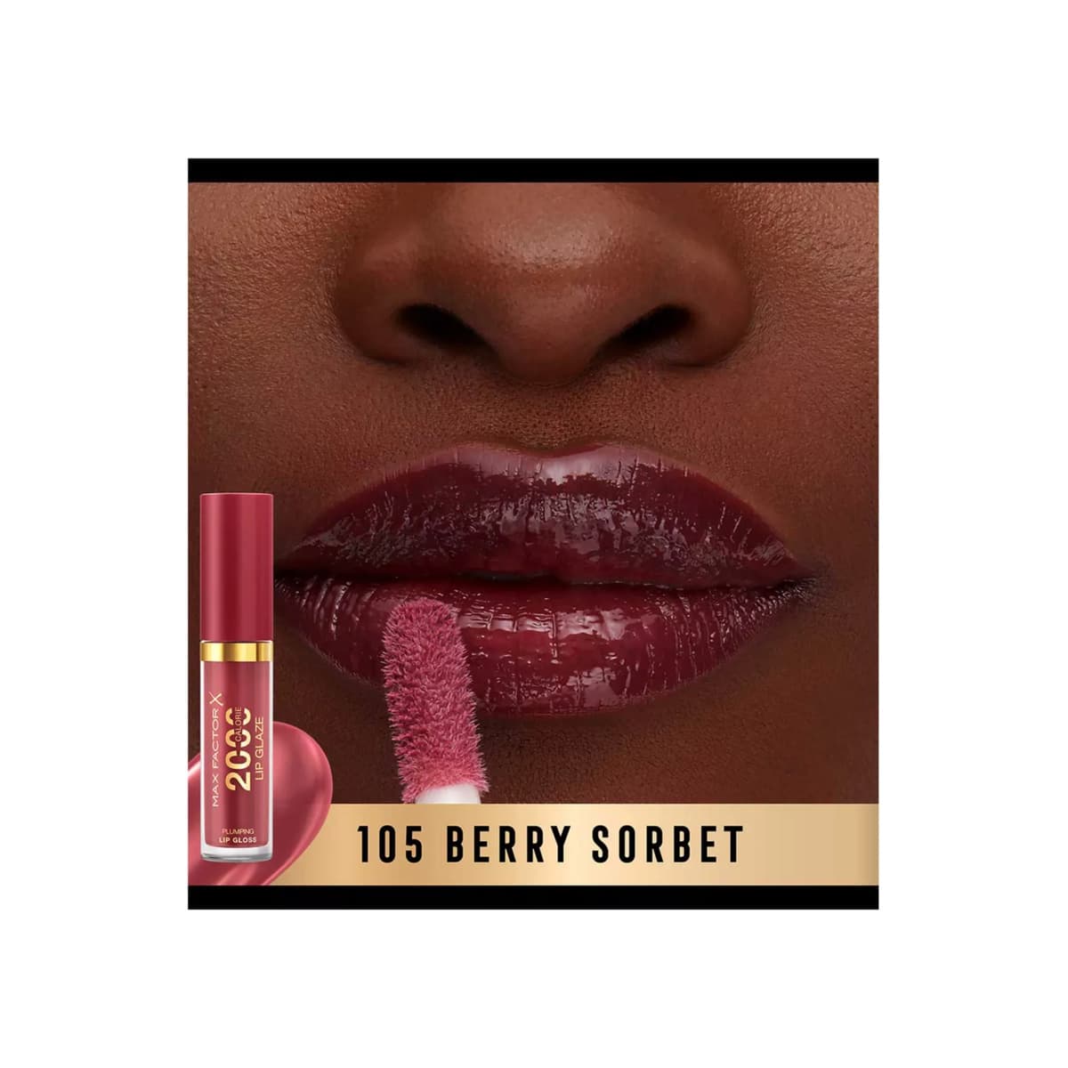 2000 Calorie Lip Glaze Full Shine Lip Gloss, berry sorbet 105