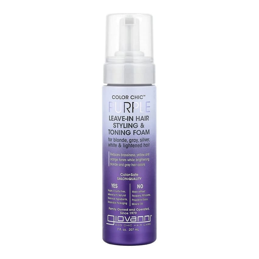 Color Chic™, Purple Leave-In Hair Styling & Toning Foam