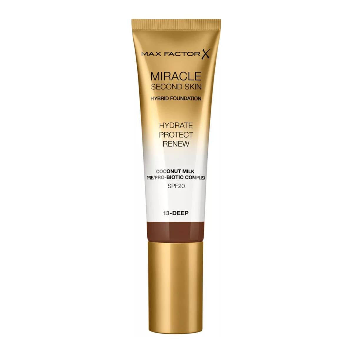 Miracle Touch Second Skin Hydrating Foundation with SPF 20, #13 deep