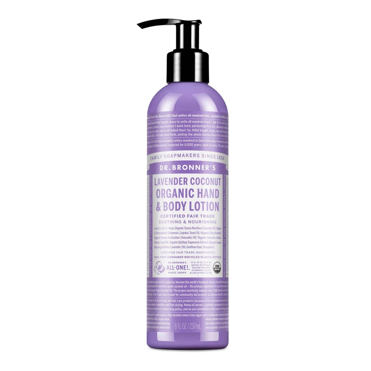Dr.Bronner's Organic Hand & Body Lotion Lavender Coconut