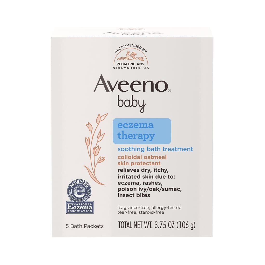 Eczema Therapy Soothing Bath Treatment, Oatmeal Fragrance-Free, Single Use Packets