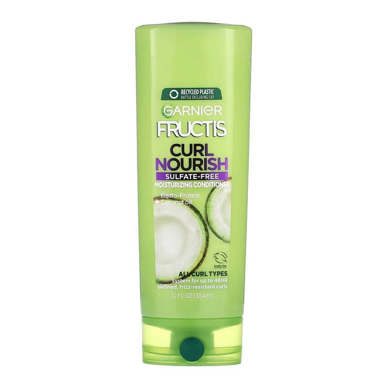 Fructis, Curl Nourish, Moisturizing Conditioner, All Curl Types