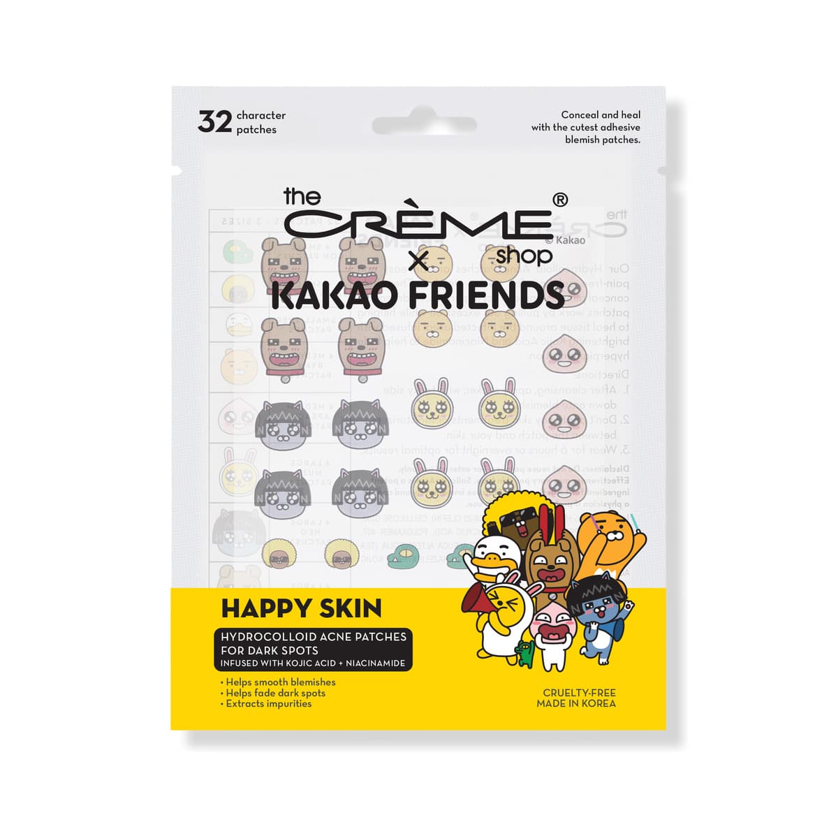 Kakao Friends Hydrocolloid Acne Patches For Dark Spots