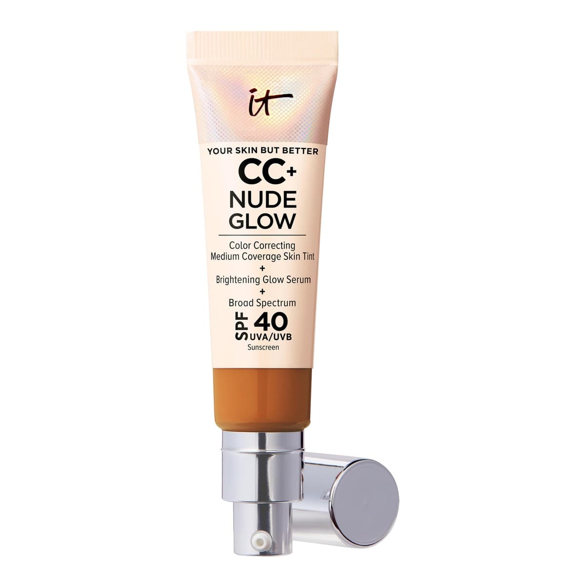 CC+ Nude Glow Lightweight Foundation + Glow Serum with SPF 40 and Niacinamide, Rich