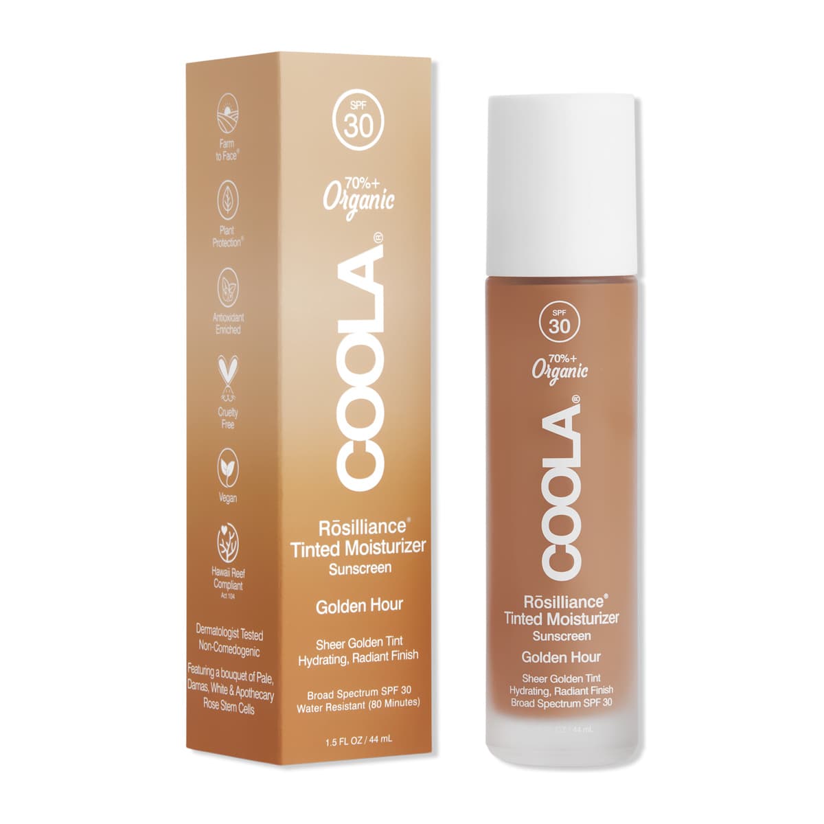 Rosilliance Tinted Moisturizer Organic Sunscreen SPF 30, Golden Hour