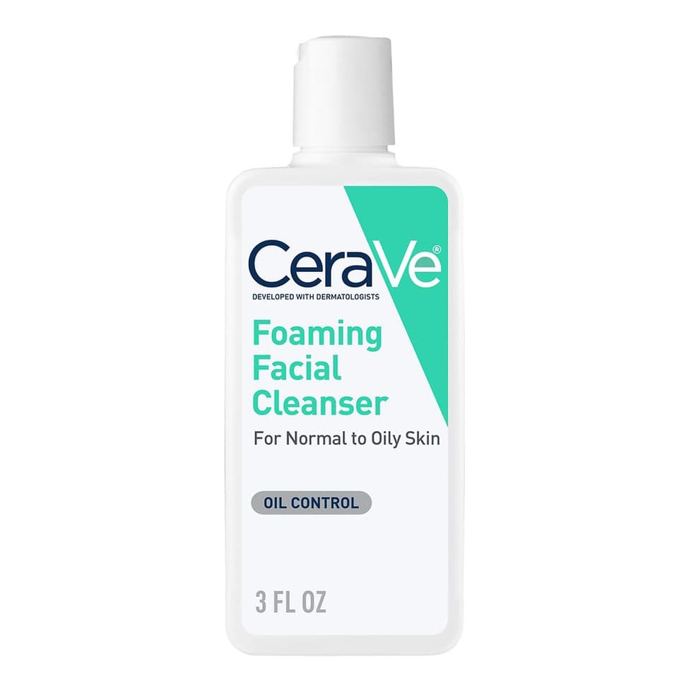 Travel Size Foaming Face Cleanser for Normal to Oily Skin with Hyaluronic Acid