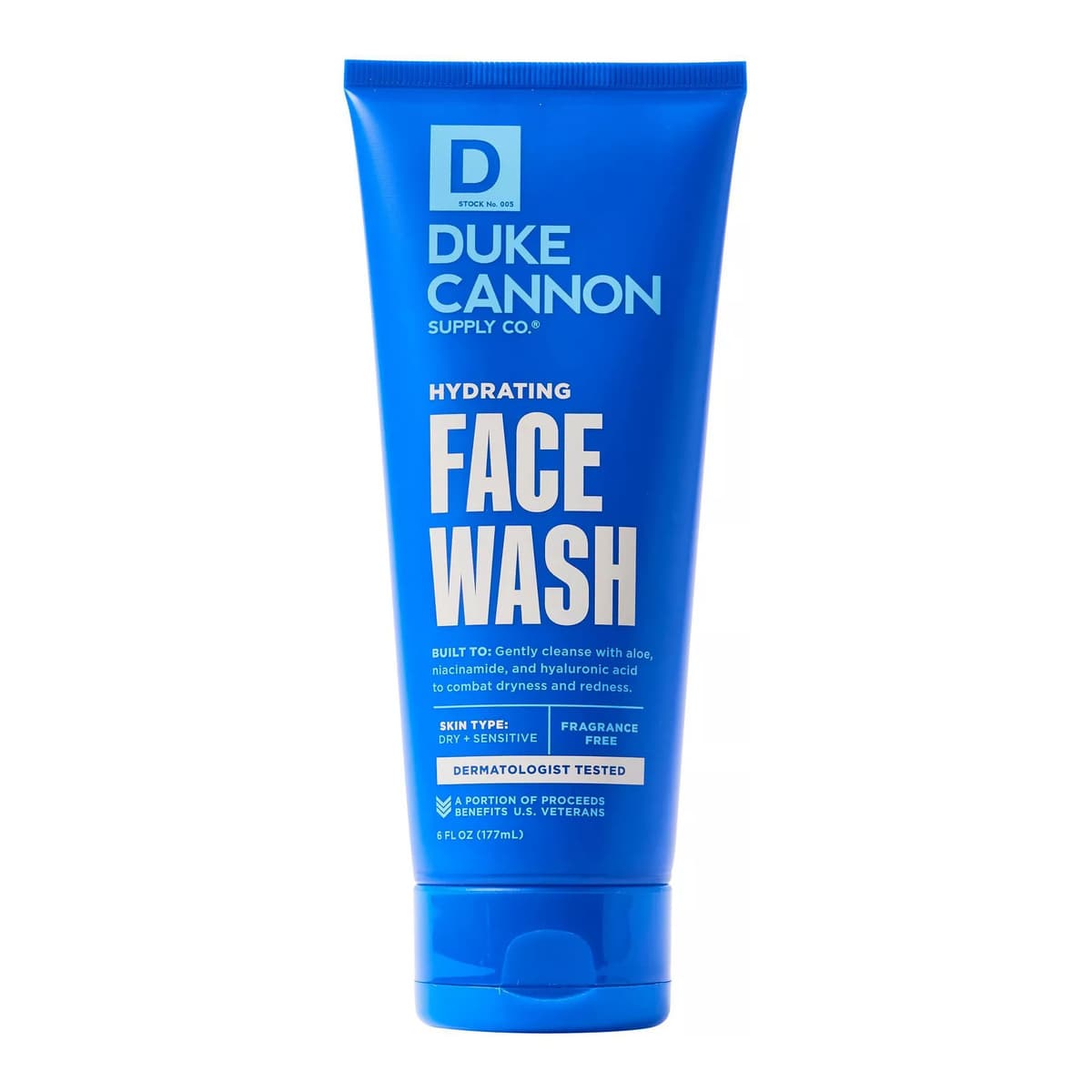 Duke Cannon Hydrating Face Wash - Moisturizing Daily Facial Cleanser for Men
