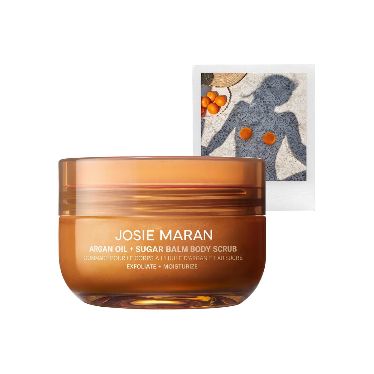 Topless Tangerine - Argan Oil + Sugar Balm Refillable Exfoliating Body Scrub Jar