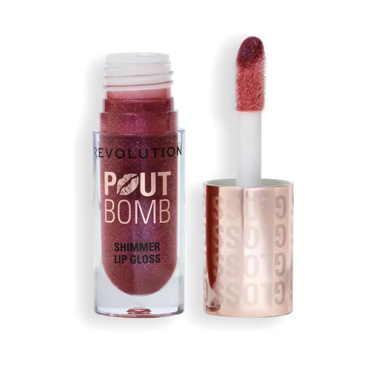Revolution Pout Bomb Shimmer Lip Gloss, Berry Lustre