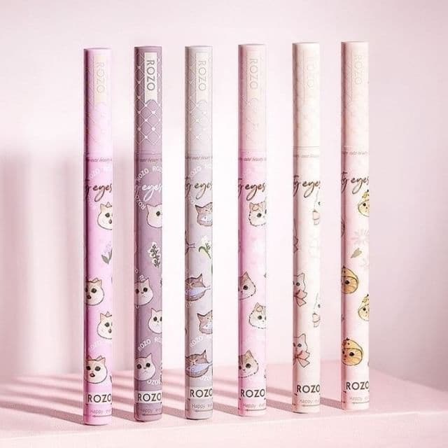 Cat Print Fine Liquid Eyeliner / Aegyosal Pen, A14# Pinky Brown