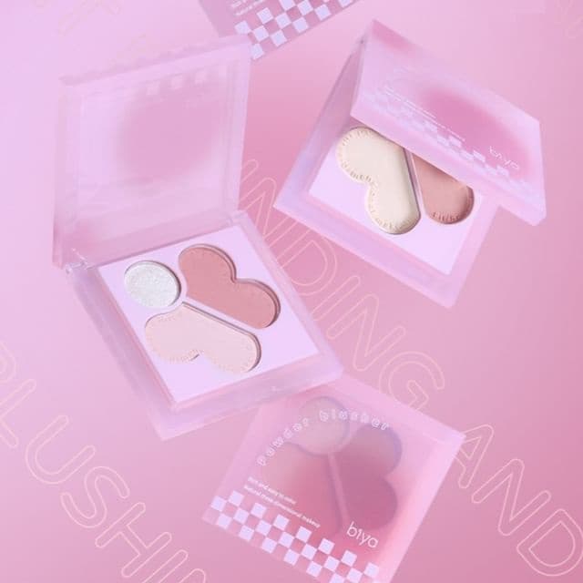 Sweet Butterfly Tri-Color Highlight & Blusher, #103# Mist Apricot