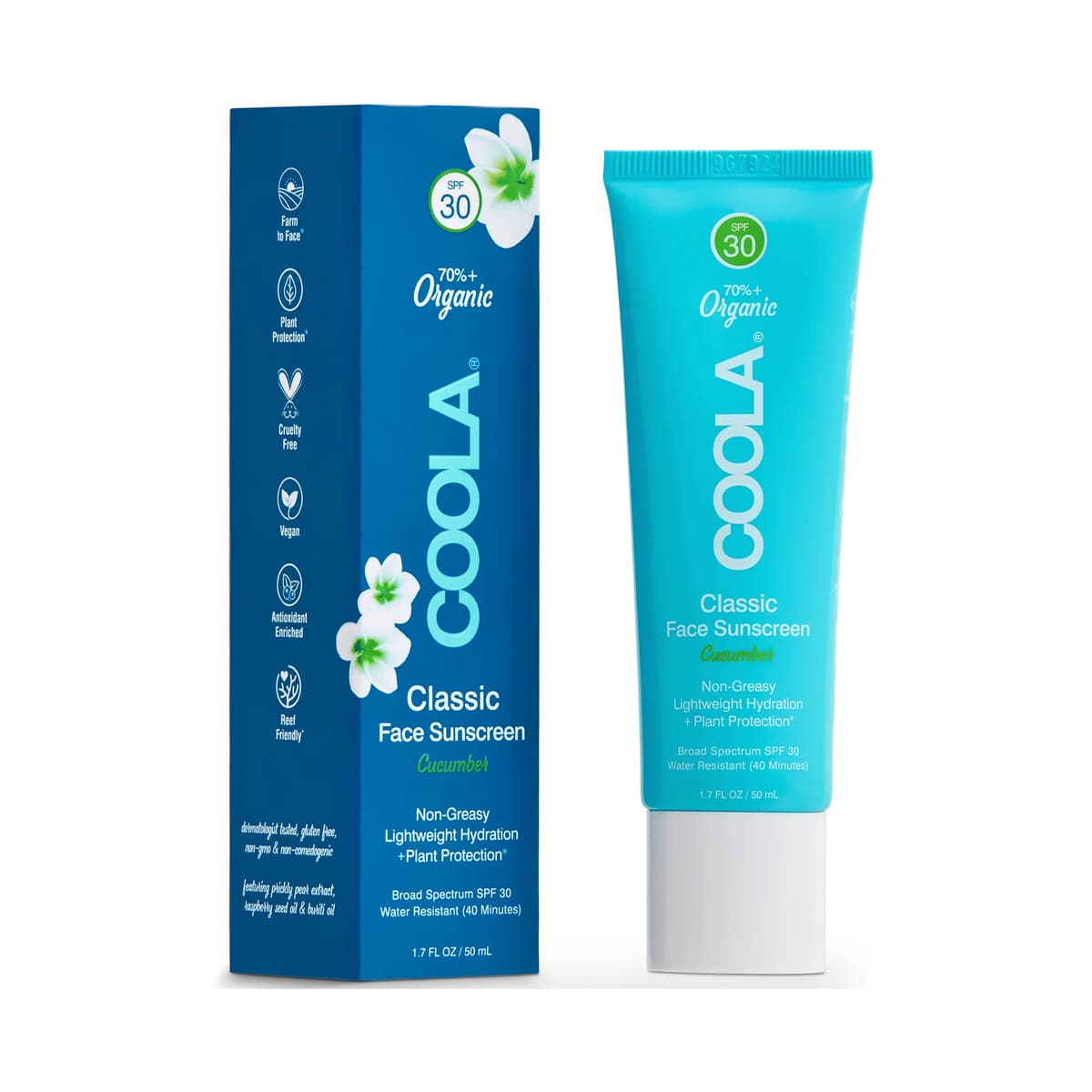 Classic Face Organic Sunscreen Lotion SPF 30 Cucumber