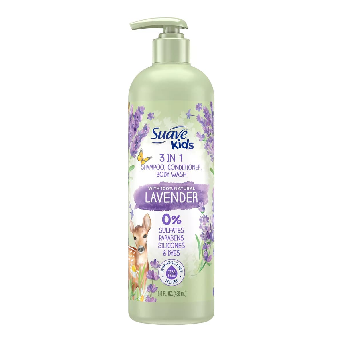 Kids' Natural Lavender 3-in-1 Pump Shampoo + Conditioner + Body Wash