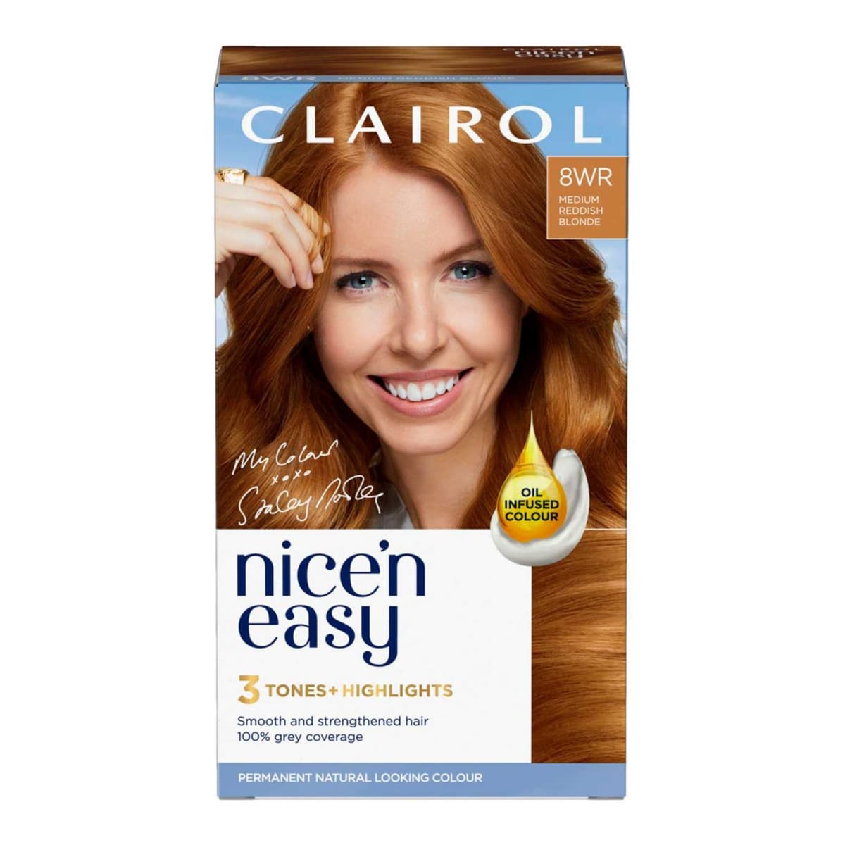 Clairol Nice'n Easy Crème Oil Infused Permanent Hair Dye 8WR Golden Auburn