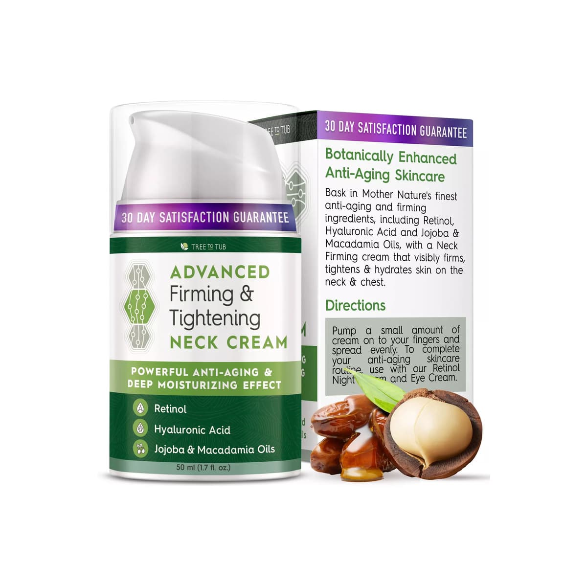 Neck Firming Cream - Advanced Firming Neck Cream w/Hyaluronic Acid Retinol, Moisturizes & Firms Neck and Chest, Reduces Wrinkles