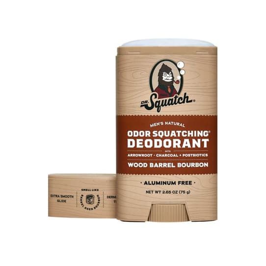 Deodorant Wide Stick Wood Barrel Bourbon