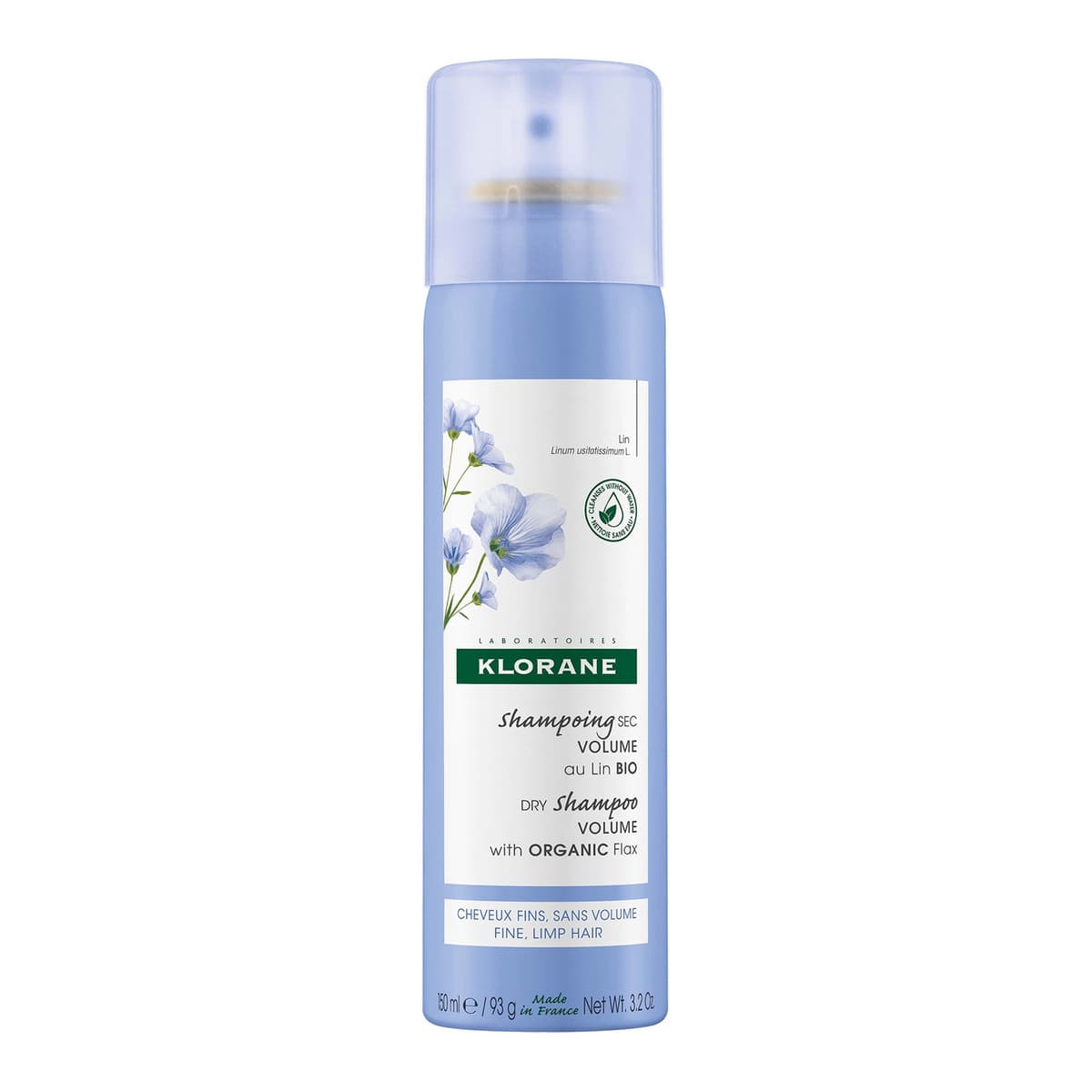 Volumising Dry Shampoo with Organic Flax Fibre for Fine, Limp Hair