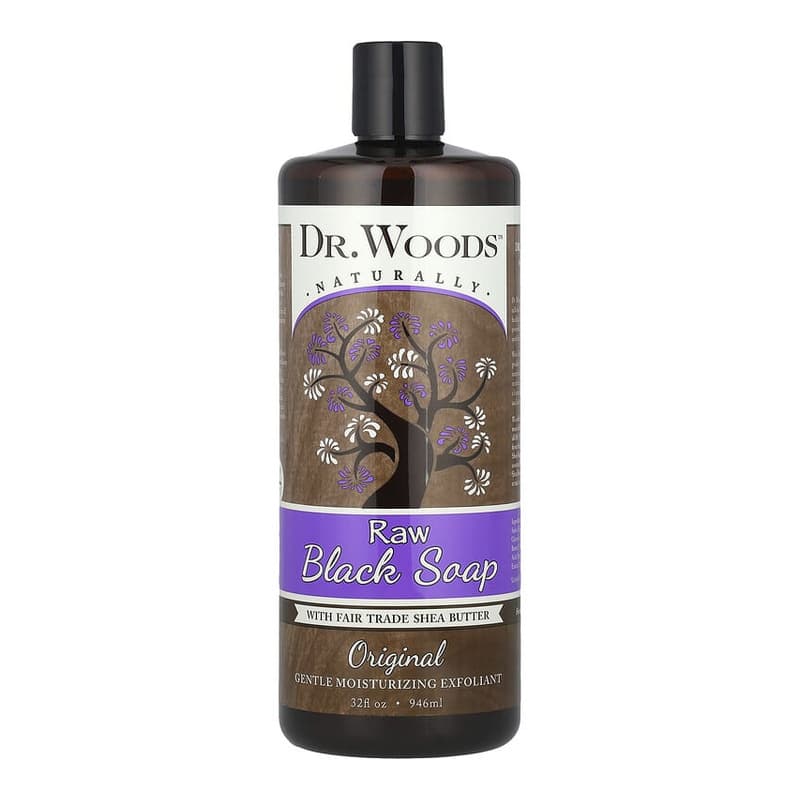 Raw Black Soap with Fair Trade Shea Butter, Original