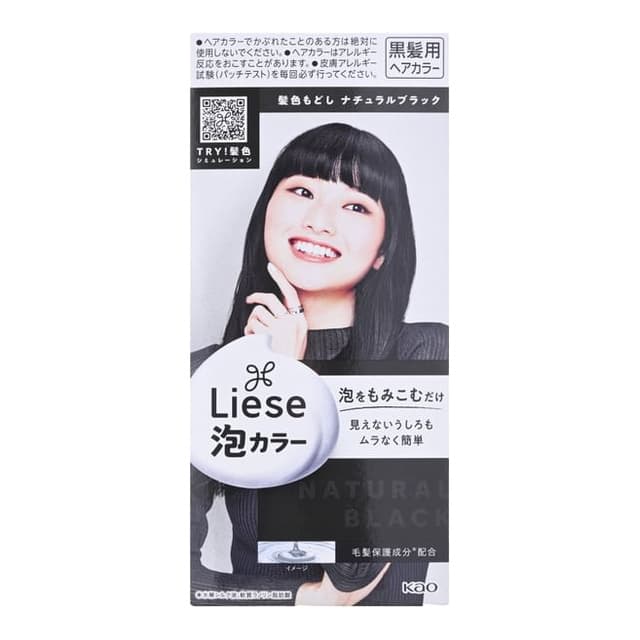 Liese Creamy Bubble Hair Color, Natural Black