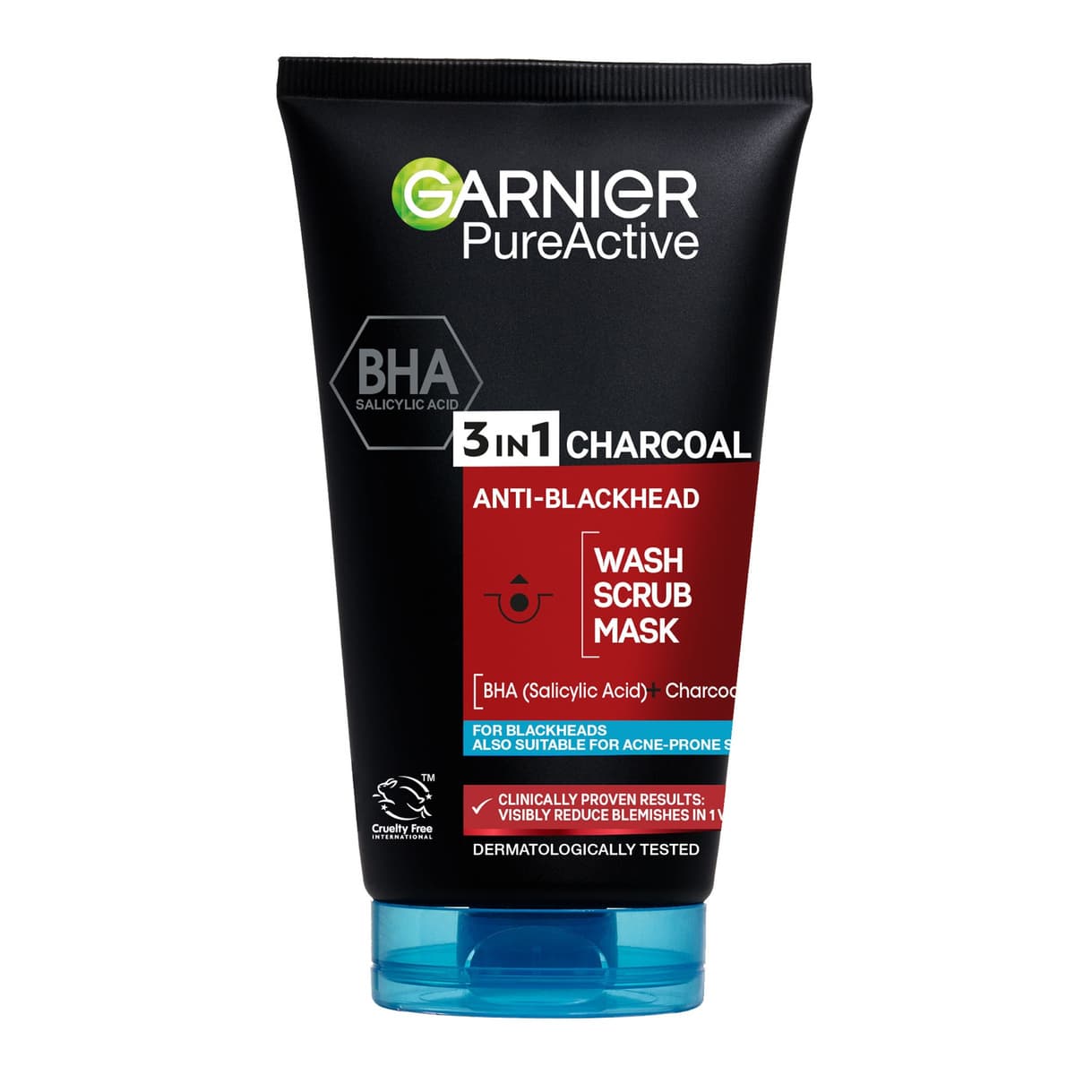 Pure Active 3in1 Charcoal Blackhead Mask Wash Scrub