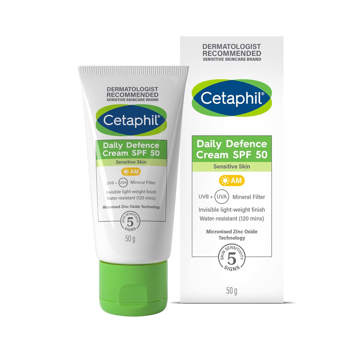 Daily Defence Cream SPF50 with UVA/UVB Filters for Sensitive Skin