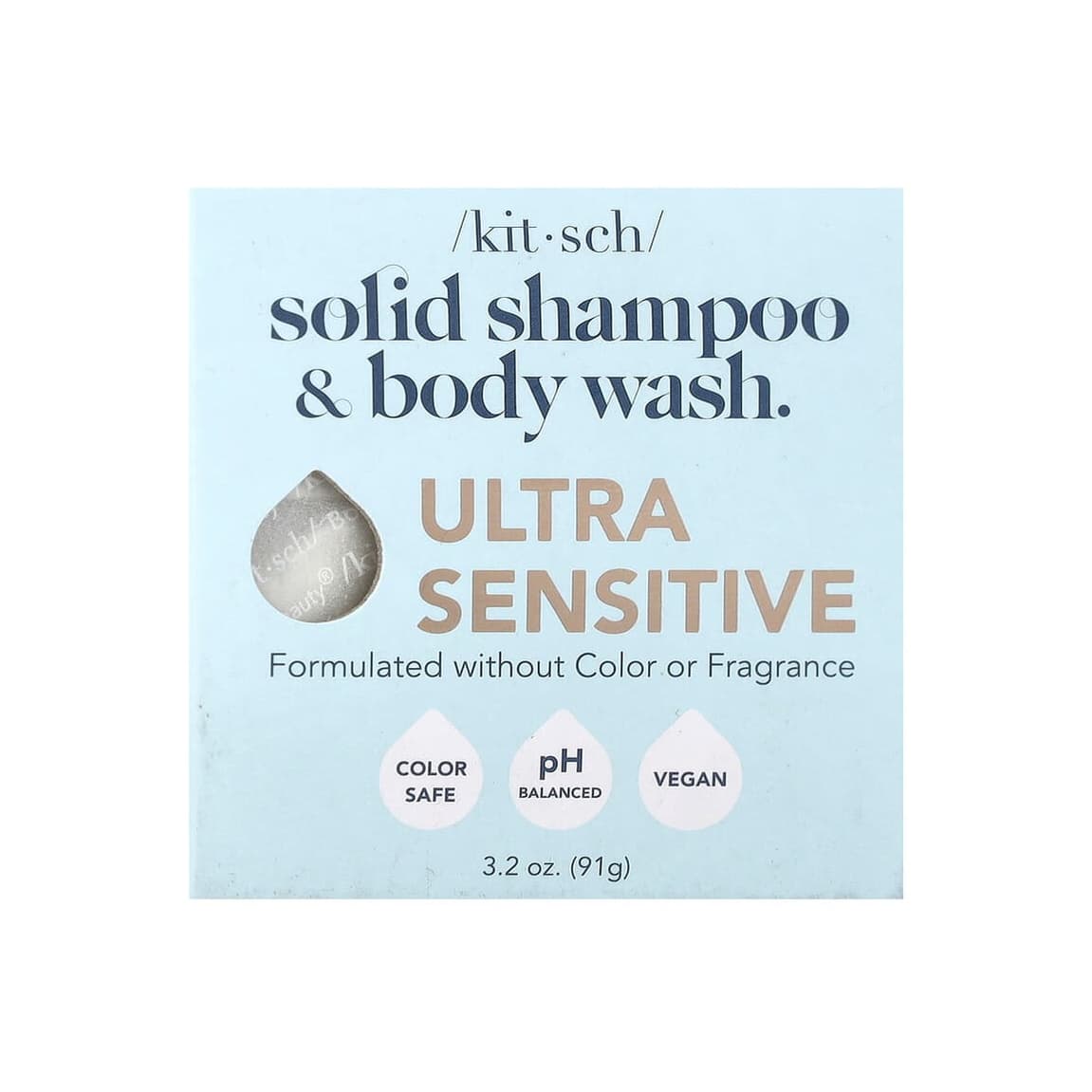 Solid Shampoo & Body Wash Bar, Ultra Sensitive