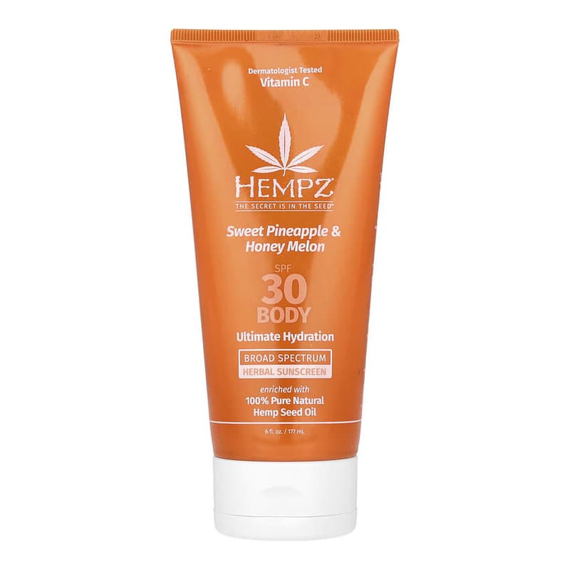 Herbal Body Sunscreen, SPF 30, Sweet Pineapple & Honey Melon