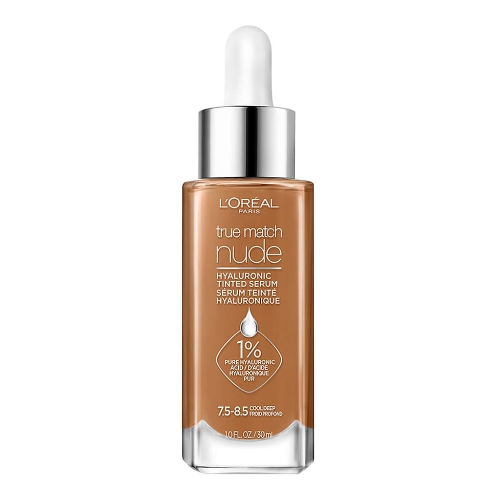 Hyaluronic Tinted Serum Makeup Skincare Hybrid, #7.5-8.5 Cool Deep