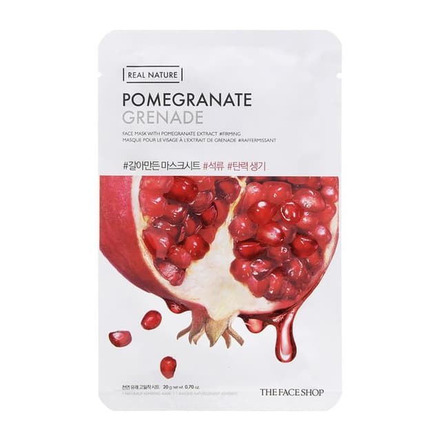 Real Nature Face Mask 1pc, Pomegranate