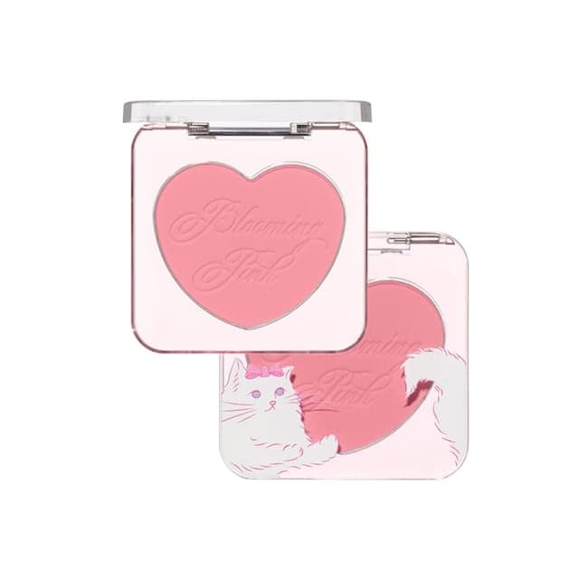 Pink Shy Heart Pop Blusher, Blooming Pink