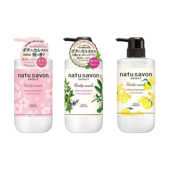 Natu Savon Select Body Wash White & Rich Moist, Rose & Magnolia
