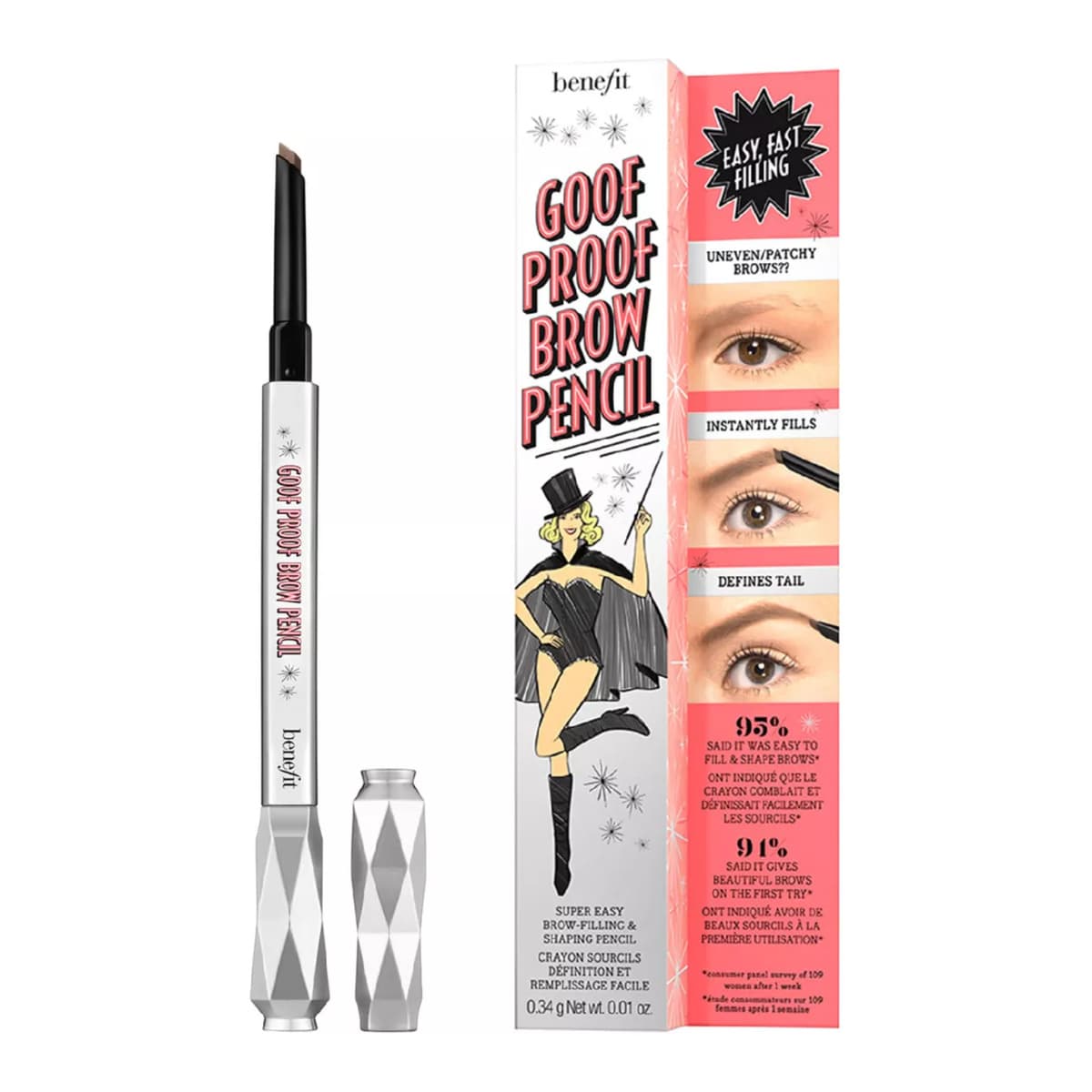 Goof Proof Brow Pencil super easy brow-filling & shaping pencil, #03.5