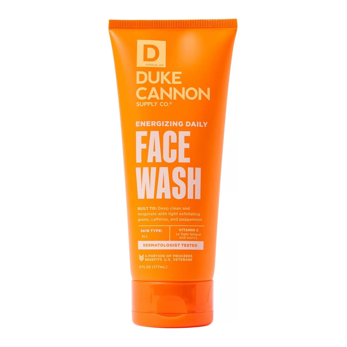 Duke Cannon Energizing Daily Face Wash - Exfoliating Facial Cleanser for Men