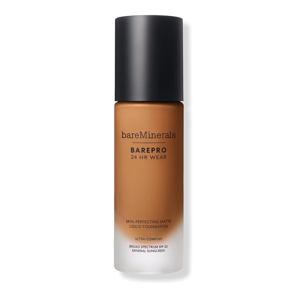 BAREPRO 24HR Wear Skin-Perfecting Matte Liquid Foundation Mineral SPF 20, Deep 51 Warm