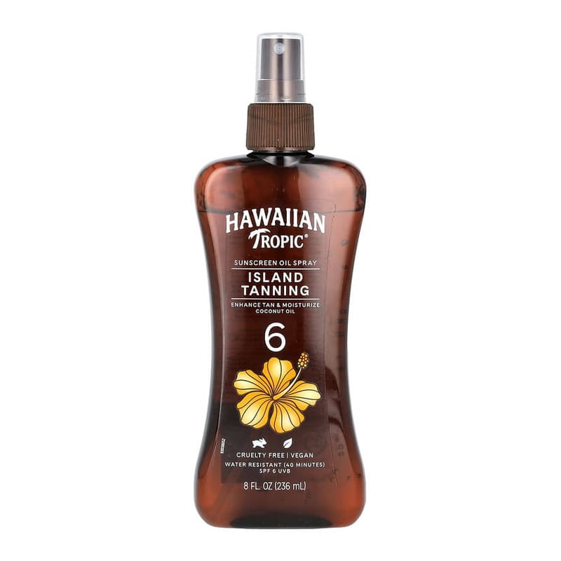 Island Tanning, Sunscreen Oil Spray, SPF 6