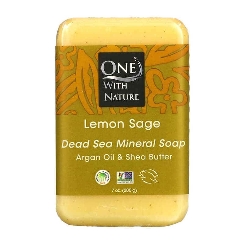 Dead Sea Mineral Soap Bar, Lemon Sage