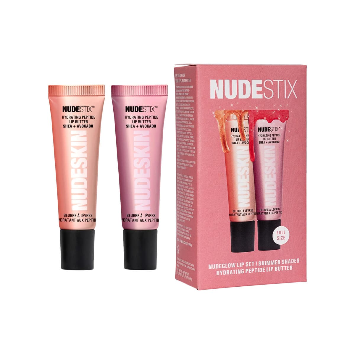 Nudeglow Hydrating Peptide Lip Butter Duo Set