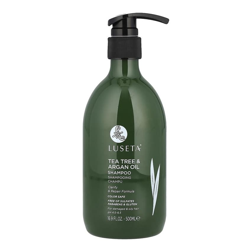 Tea Tree & Argan Oil Shampoo, For Damaged & Oily Hair