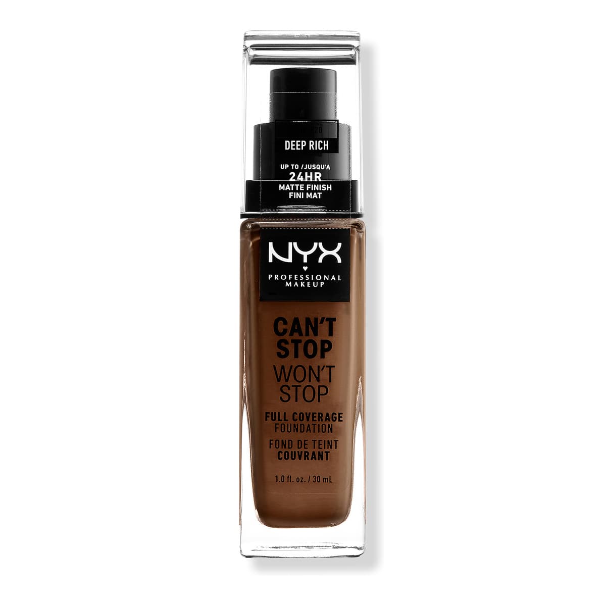 Can't Stop Won't Stop 24HR Full Coverage Matte Foundation, Deep Rich