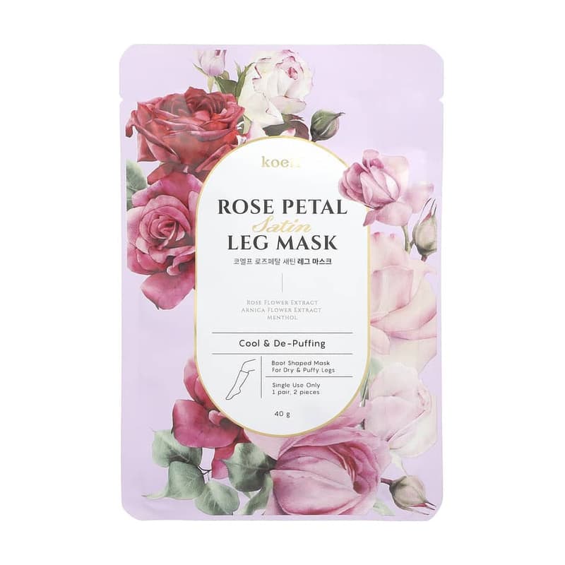 Rose Petal Satin Leg Mask