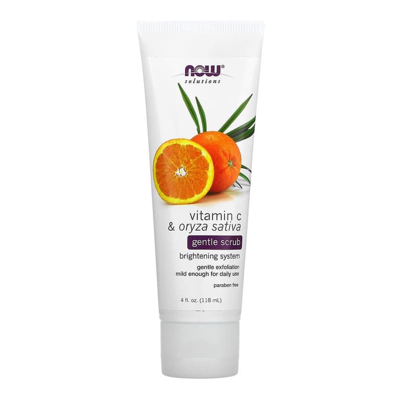 Solutions, Gentle Scrub, Vitamin C & Oryza Sativa