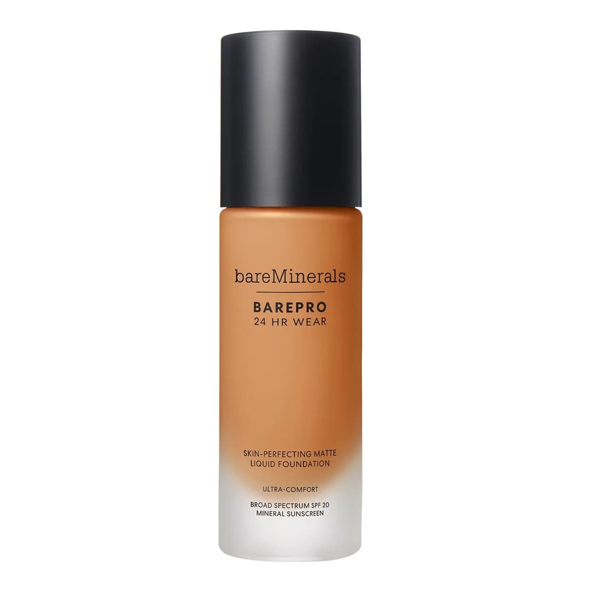 BAREPRO 24 Hour Matte Liquid Foundation Mineral SPF 20, Med. Deep 43 Neutral