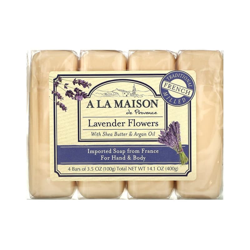 Hand & Body Bar Soap, Lavender Flowers