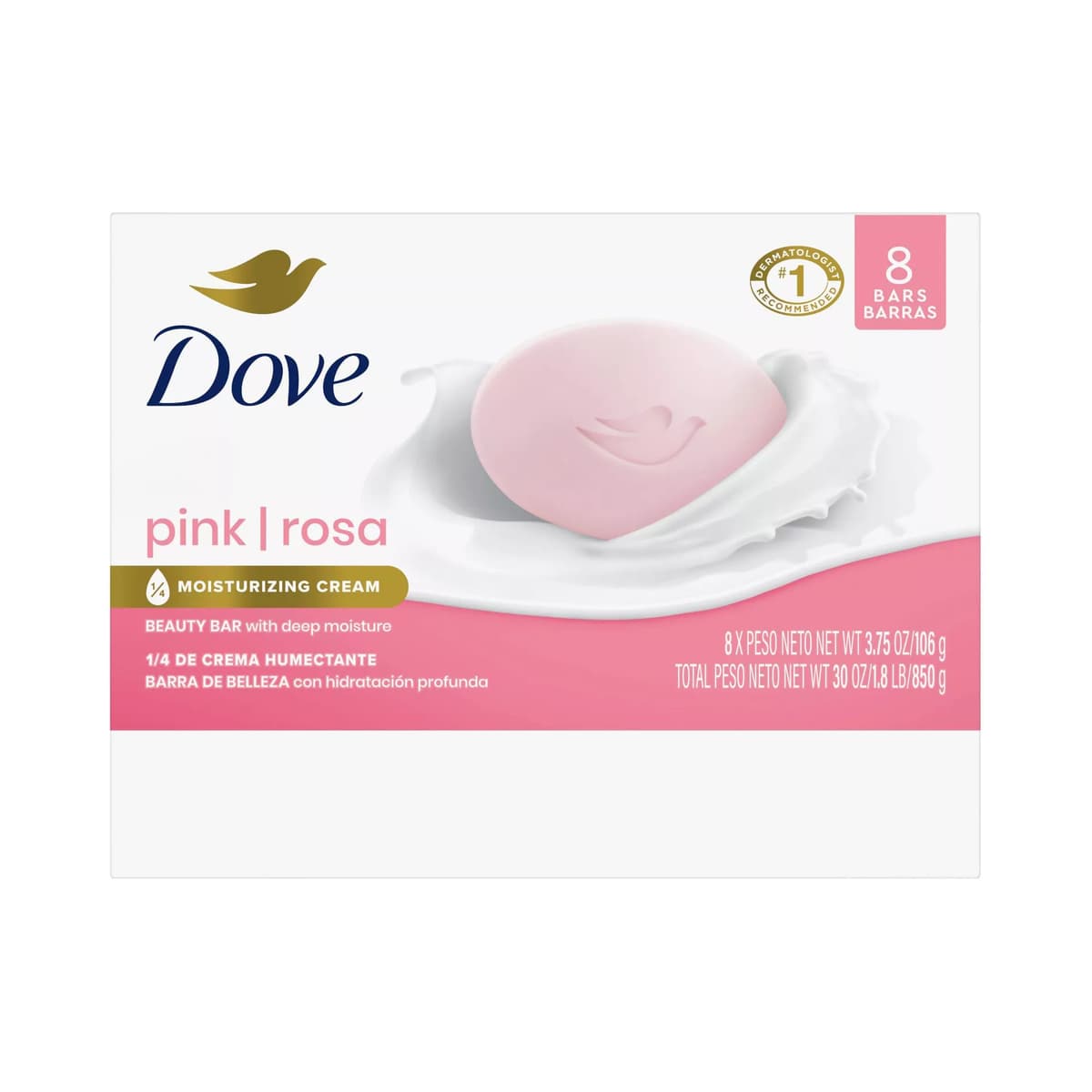 Pink Deep Moisture Beauty Bar Soap - pk