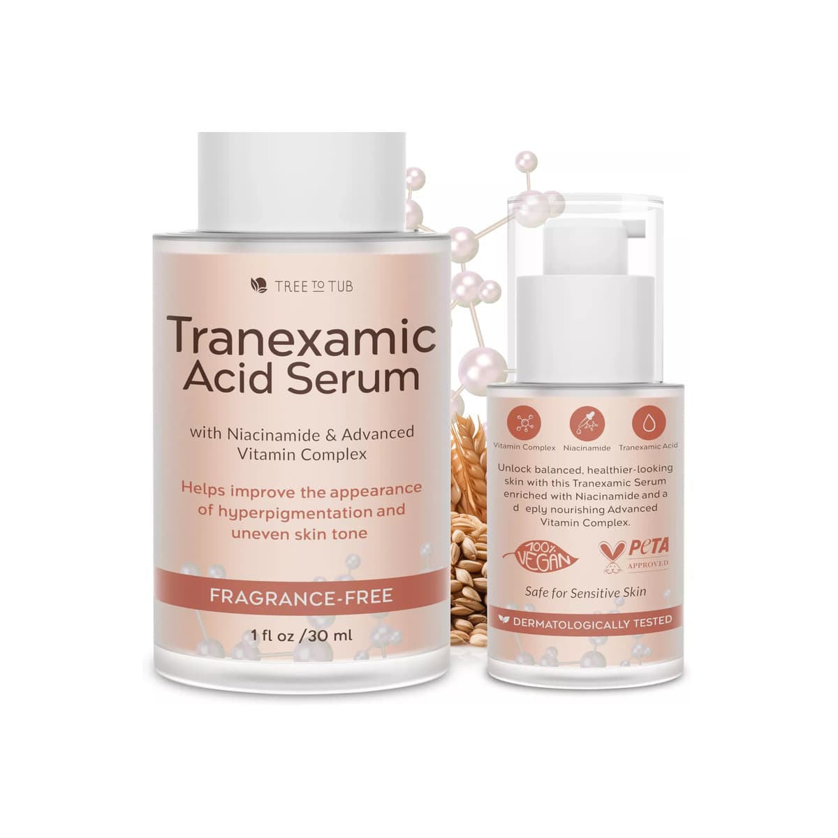 Tranexamic Acid Serum Hydrating Serum for Dark Spots & Uneven Skin Tone with Alpha-Arbutin & Hyaluronic Acid for All Skin Types