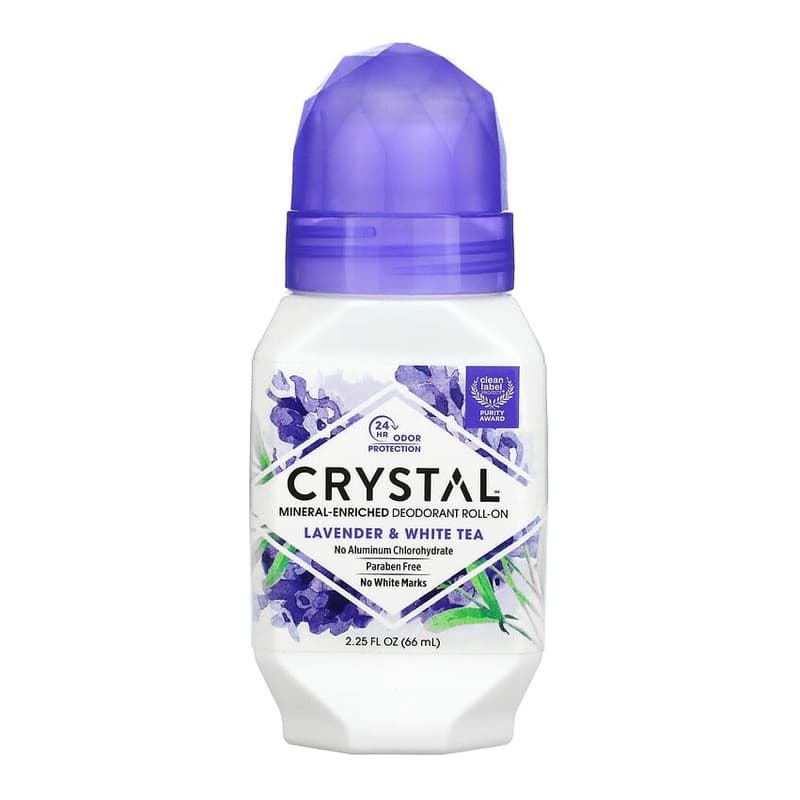 Mineral-Enriched Deodorant Roll-On, Lavender & White Tea