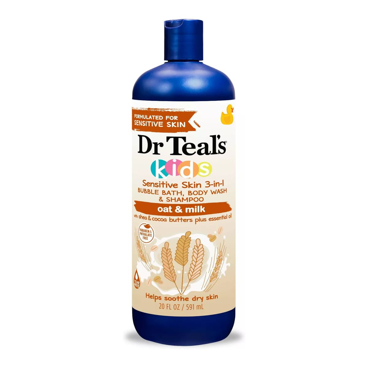 Kids' 3-in-1 Bubble Bath Body Wash & Shampoo - Oat & Milk