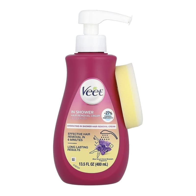 In Shower Hair Removal Cream, Aloe Vera & Violet Blossom
